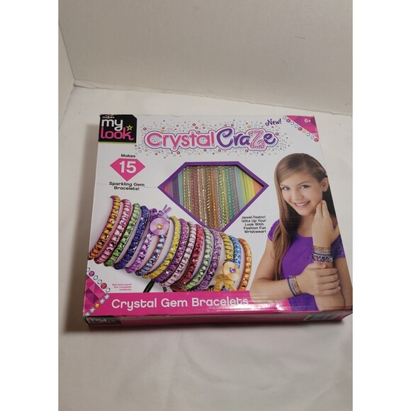 Cra-Z-Art My Look Crystal Craze Crystal Gem Bracelets Childrens Craft Kit NEW - Picture 7 of 7